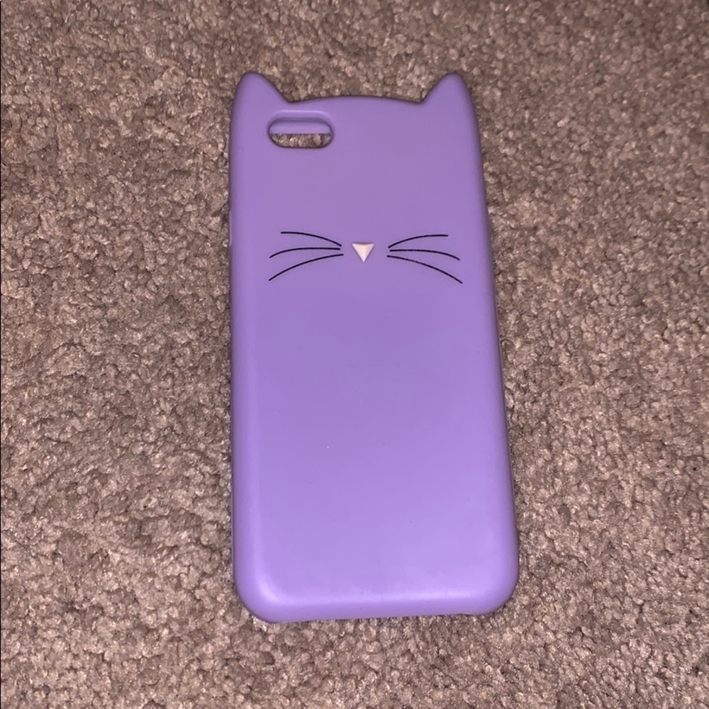iphone 6s case purple cat with whiskers